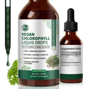 Minch Chlorophyll Liquid Drops 4X Concentrated,Supports Natural Cleansing & Immune