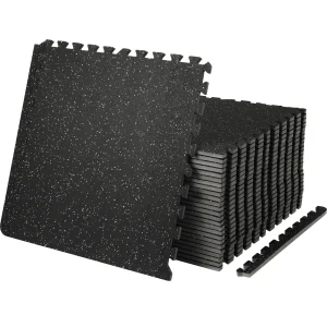 SucceBuy 25/12/6 PCS 1/2 in Thick Gym Floor Mats EVA Foam & Rubber Floor Mats